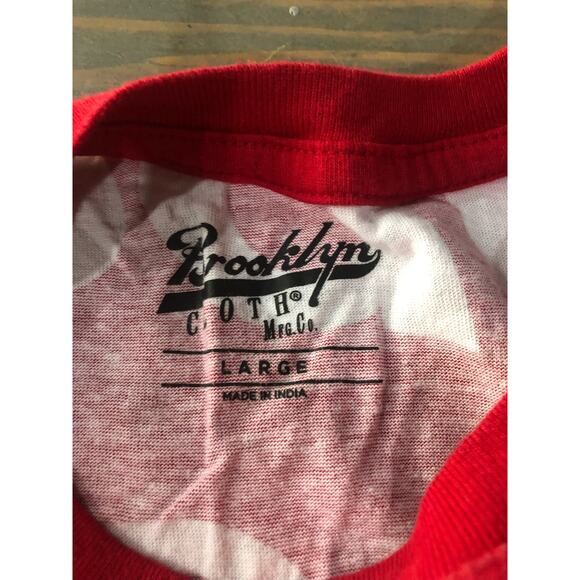 Brooklyn Cloth Mfg Co red vibes short sleeve shirt boys size large - Picture 4 of 4